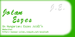 jolan eszes business card